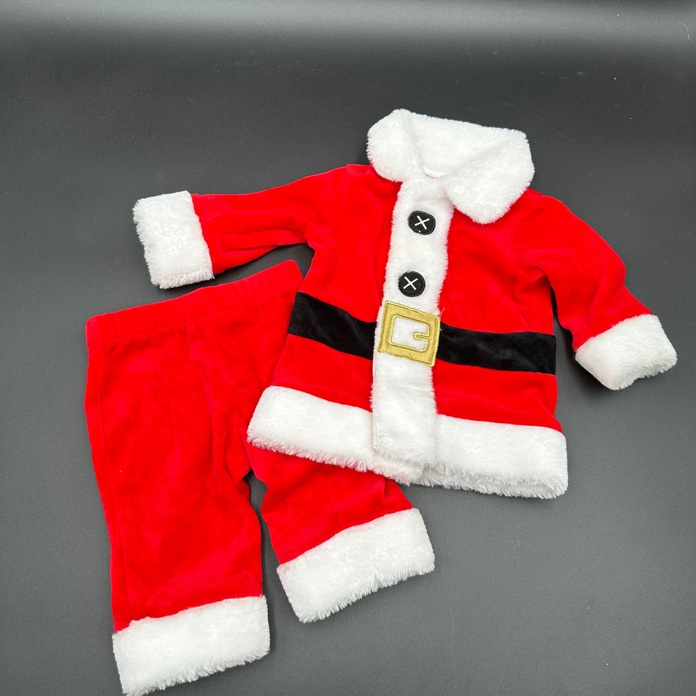 Koala Kids Santa Outfit Set - Baby Christmas Holiday‎ Red Pants & Jacket 0-3M